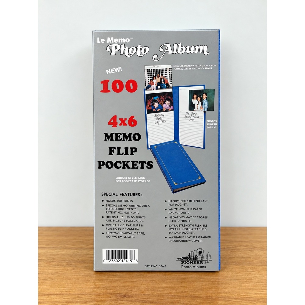 Pioneer Le Memo Blue Photo Album 100 4x6 Memo Flip Pockets NEW Sealed Vintage